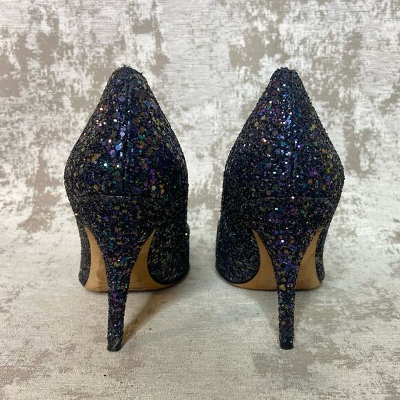 Kate Spade Licorice Pointed Toe Pumps in Navy Glitter - Picture 3 of 9